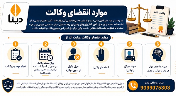 موارد انقضای وکالت